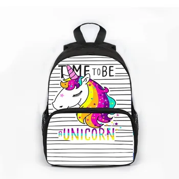

13inch Dabbing Unicorn Backpack School Bags Cute Printed School Back pack for Girls Bookbag Children Gift Customized