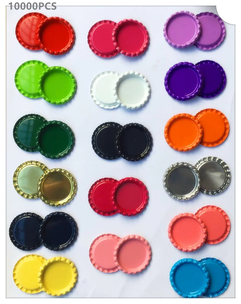 10000pcs clear epoxy stikcers +10000pcs Flattened Bottle Caps In Double