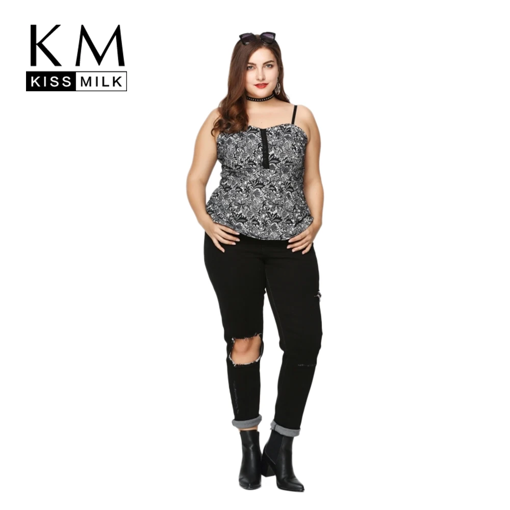 Kissmilk Plus Size Fashion Women Clothing Casual Sexy Lace Bud Silk