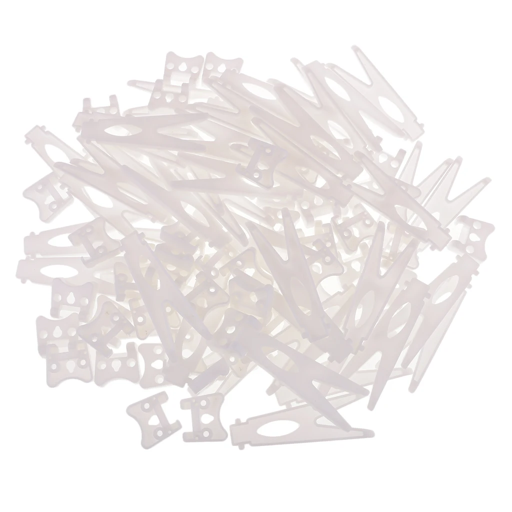 50 Pieces Plastic Photo Frame Backs Holder Stands, Swallow Tail Shaped for Handmade Photo Frame Making DIY Crafts