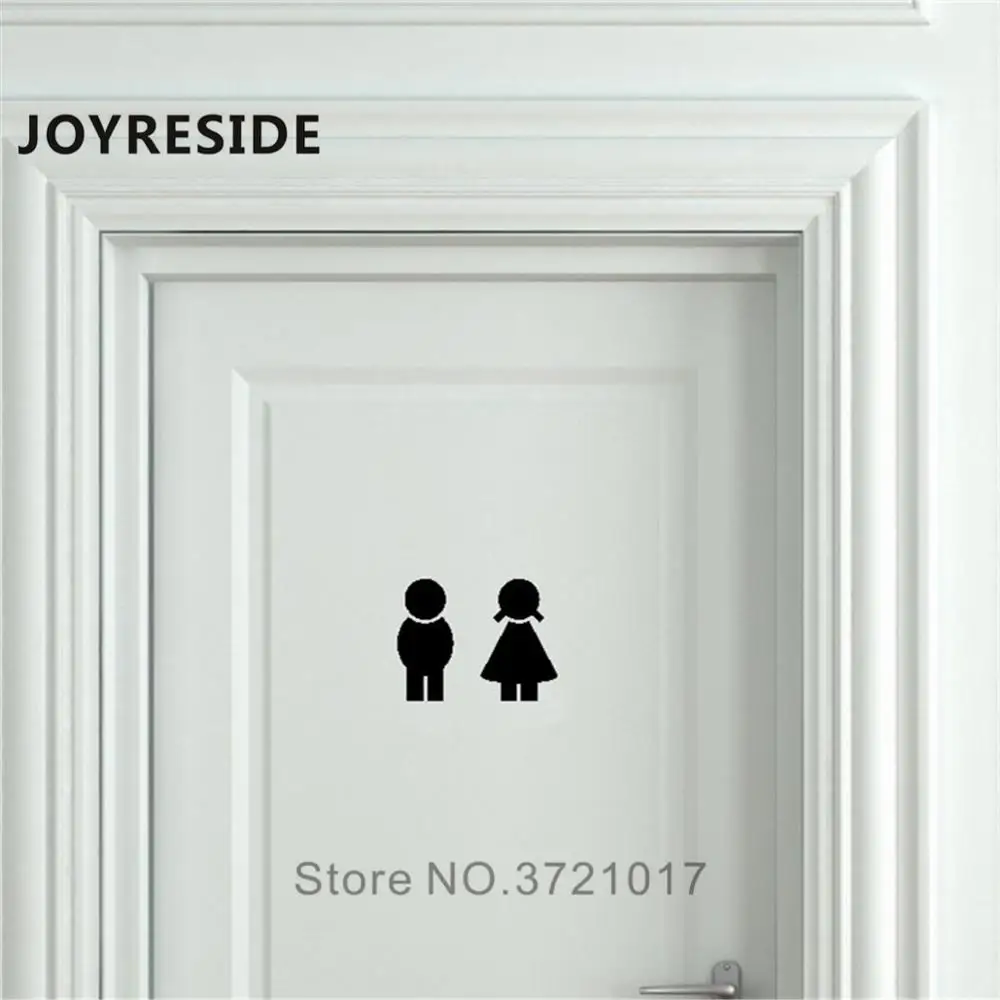 Toilet Decals Boy And Girl Patterned Wall Doors Sticker Vinyl Home Bathrooms Sign MuralColors Choices M099 | Дом и сад