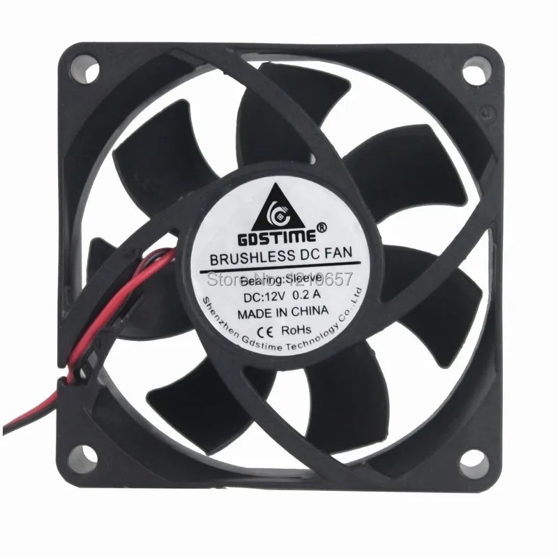 50 шт. в партии Gdstime 70 мм 70x70x25 DC 12 В 2Pin Вентилятор охлаждения|cooler fan|12v dc cooling fancooling fan