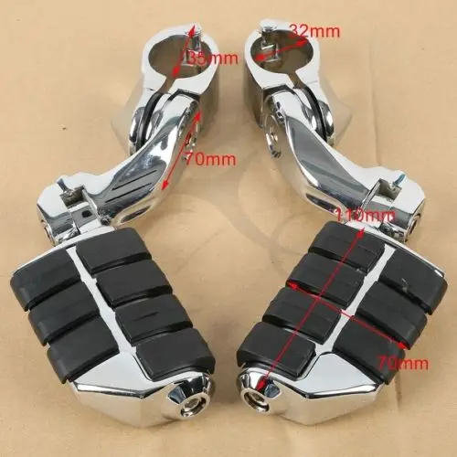 Motorcycle Universal 360 degree Adjustable Short Highway Foot Pegs