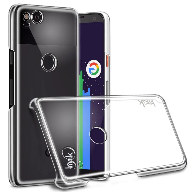 

For Google Pixel 2 Case IMAK Clear Crystal PC Hard Plastic Back Cover Case For Google Pixel 2 Pixel2 Transparent Phone Cases