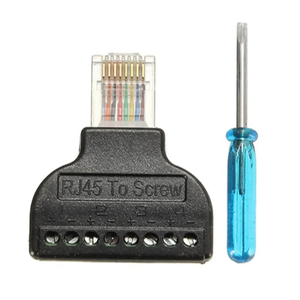 1 шт RJ45 Ethernet между до 8 Pin AV Винтовая клемма адаптер конвертер| |