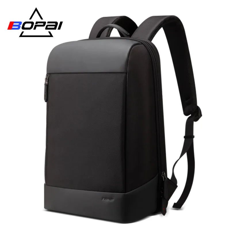 

BOPAI Travel Backpack Multifunction USB Charging Large Capacity Anti theft Laptop Backpack for 15.6 inch Leather Waterproof Bag