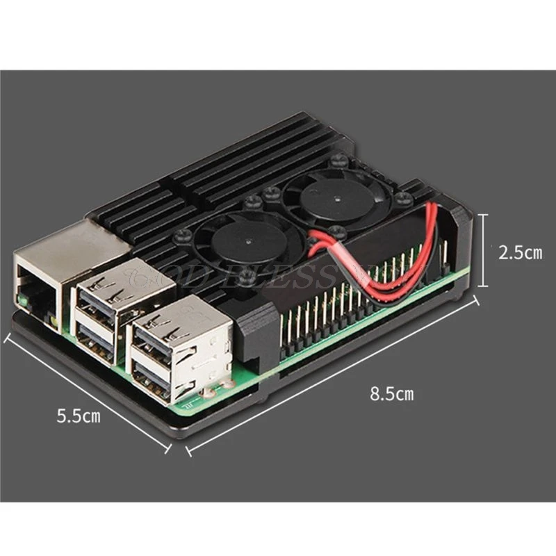 Aluminum Alloy Radiator Protective Case Metal Cooling Shell For Raspberry Pi 3 Model B/B+/2B Accessories