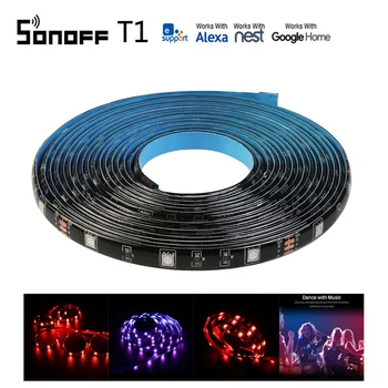 

Itead Sonoff L1 2M/5M LED Light Strip Dimmable Remote Controlled Flexiable Smart LED Colorful RGB Light Works With Google Home