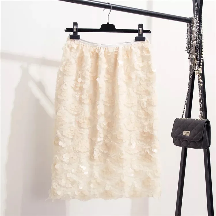 Skup Marwin 2018 nowości cekiny spódnice jesienno zimowa moda frezowanie do kolan imperium Sexy Club spódnice bożonarodzeniowe G