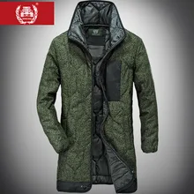 ZHAN DI JI PU Брендовая одежда мужская длинная стильная зимняя теплая парка и куртка для мужчин 153