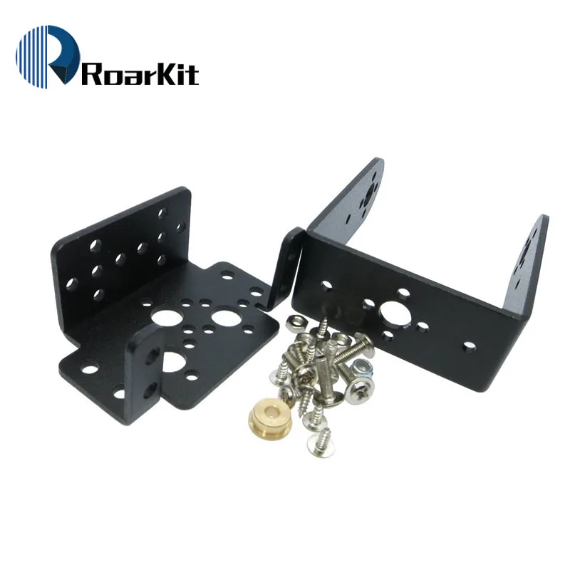 

1set 2 DOF Short Pan And Tilt Servos Bracket Sensor Mount Kit For Robot Arduino Compatible MG995 MG996R Wholesale Retail