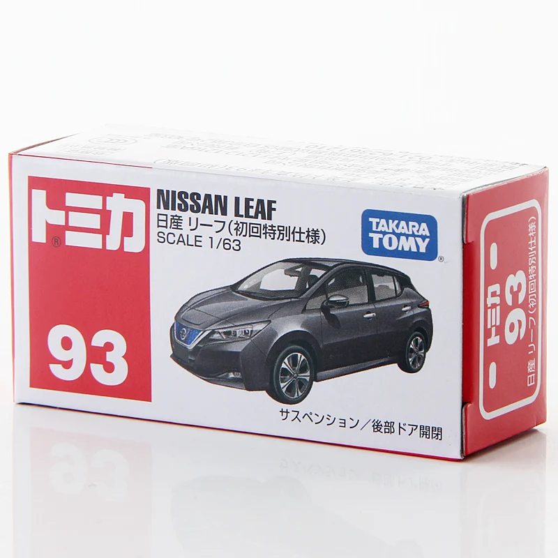 Takara Tomy Tomica 1/63 Nissan LEAF черно серая металлическая литая модель автомобиля