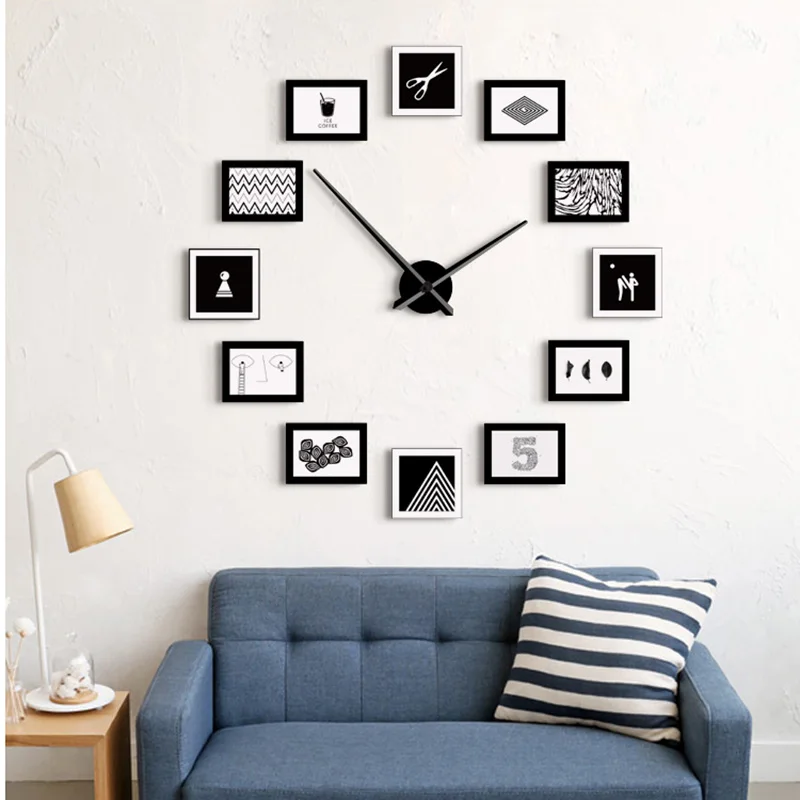 RUIXIA Horloge Personnalisable avec Photo Lithographie Personnalis/é avec Image Horloge sur Table avec Plaque de Support D/écoration Maison Bureau Cadeau pour No/ël Maman Papa Anniversaire