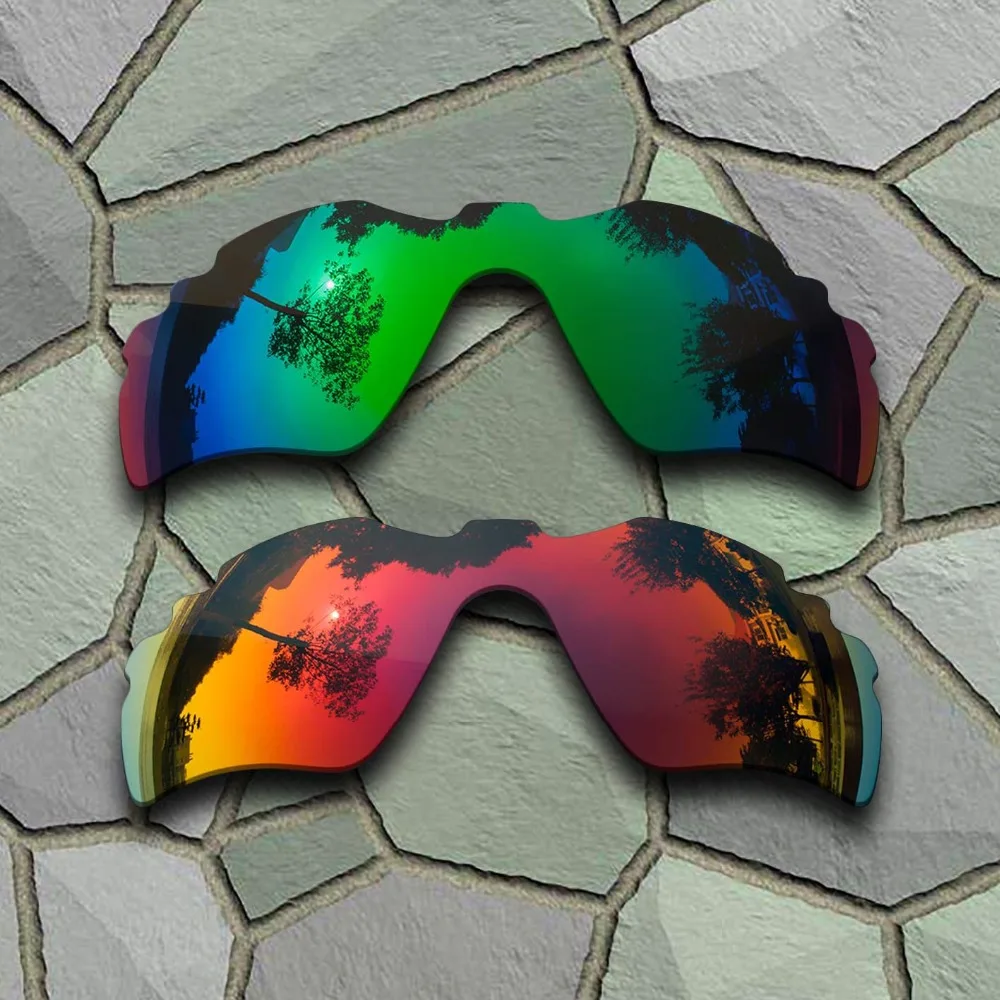 

Jade Green&Violet Red Sunglasses Polarized Replacement Lenses for Oakley Radar Path Vented