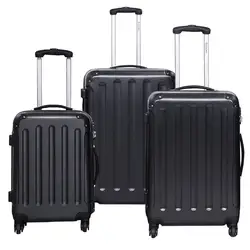 3 шт. комплект чемоданов Дорожный чемодан на колесиках с прочным мульти-направляющие колеса для женщин мужчин школьный бизнес чемоданы