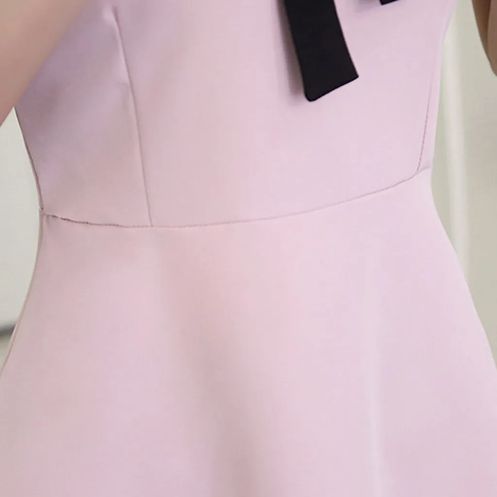 Летнее Новое шифоновое Обтягивающее Платье-миди корейские платья Boho элегантные женские вечерние платья с коротким рукавом# J30
