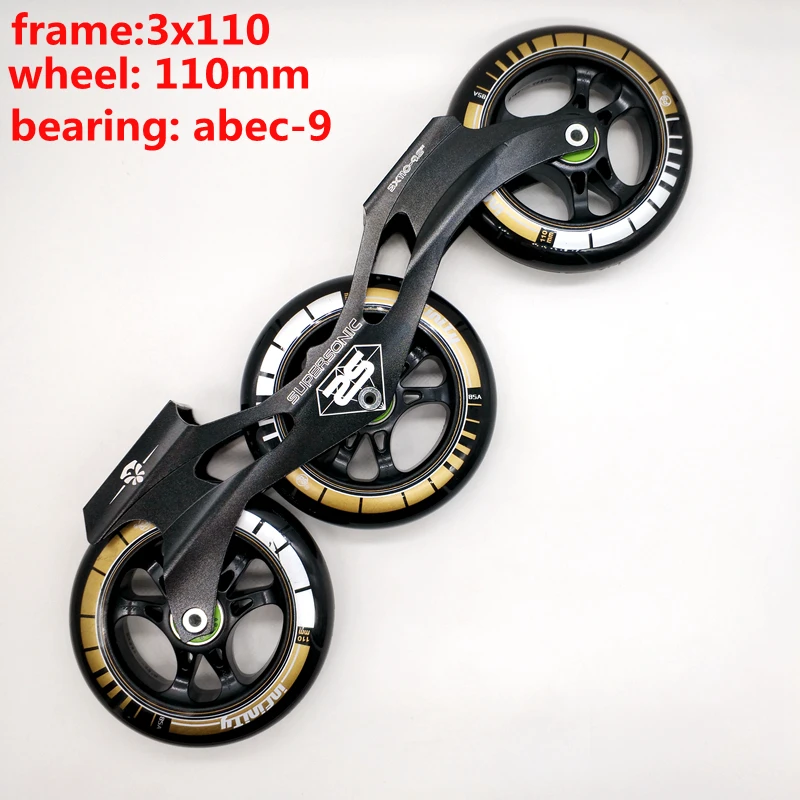 Бесплатная доставка скоростная рама роликового конька 3x110 с колесами ABEC-9