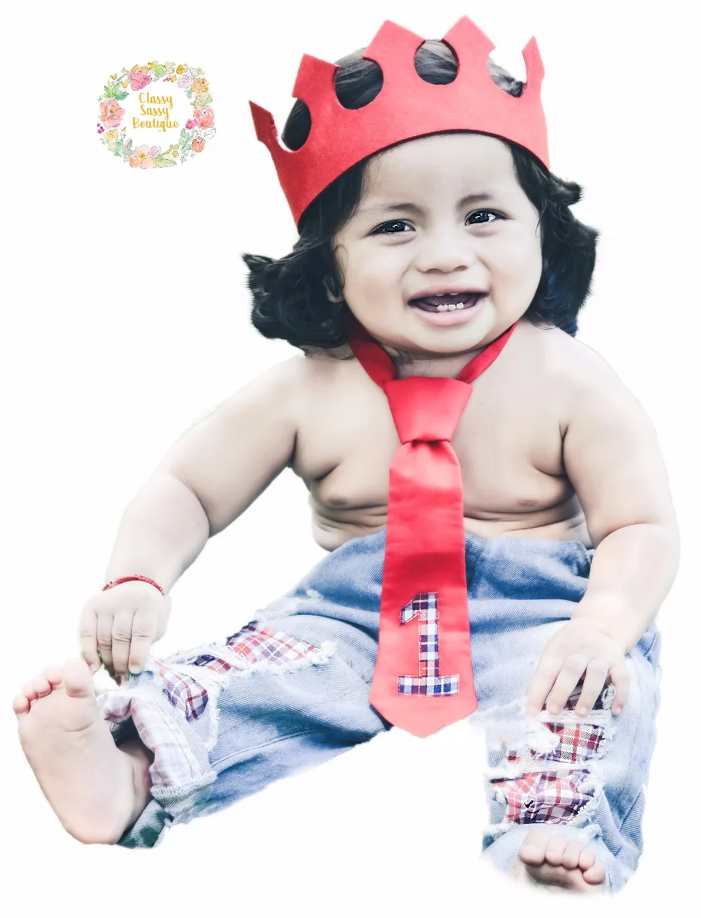 Baby Boys 1st Birthday Cake Smash Outfit Blue And White// Handmade.Photo Prop