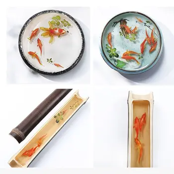 

3D Goldfish Collection Clear Film Resin Fillings Vivid Water-Like Jewelry Making