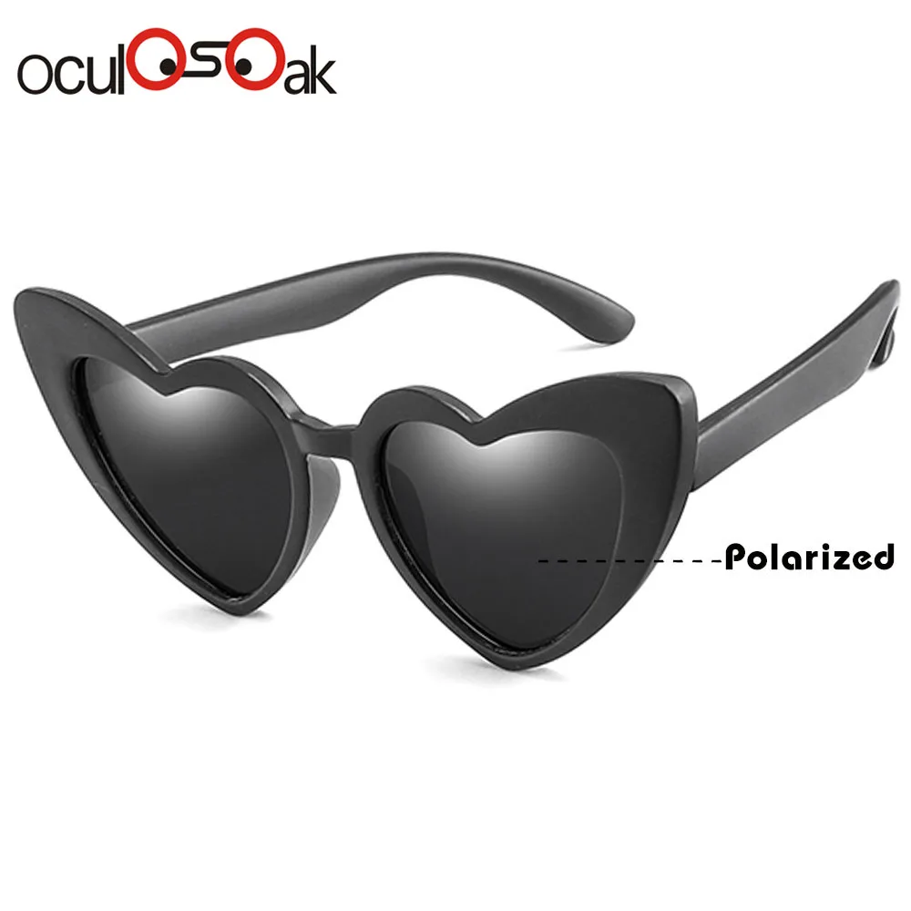 R04 black gray Oculosoak очки детские Брендовые платья для маленьких девочек поляризованные солнцезащитный очки детские солнцезащитные очки гибкий безопасная оправа подарки на день рождения UV400 - Цвет линз: R04 black gray