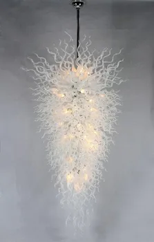 

Style White Blown Glass LED Chandelier Light for Home Hotel Decor