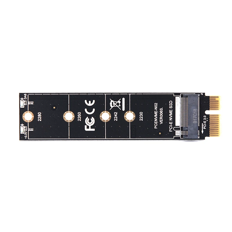 Адаптер PCIE M2 NVMe SSD X1 Raiser PCI E Express M Соединитель в форме ключа поддерживает 2230 2242 2260