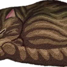 WINLIFE коричневый милый спальный Кот в форме спальни области ковер табби ковер в форме кошки