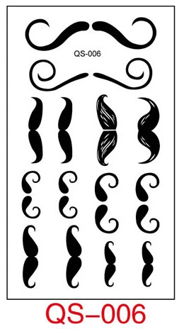 Waterproof Temporary Tattoo Stickers mustache beard fake Tattoo Geometric  animal Flash Tattoo Hand Back Foot for Girl Women Men|Temporary Tattoos| -  AliExpress