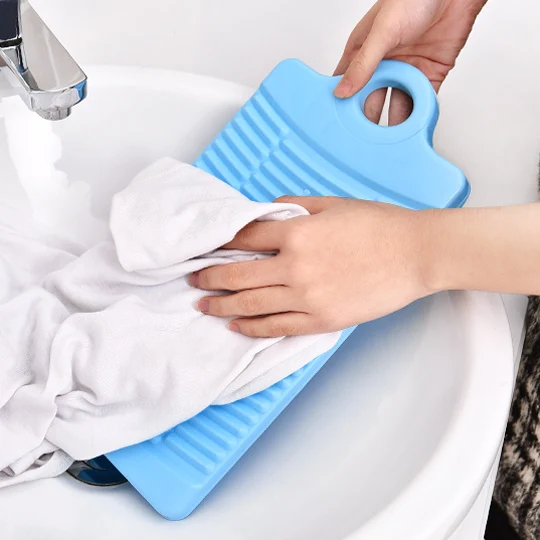 

1pc Candy Colored Non-slip Plastic Washboard Laundry Wash Board