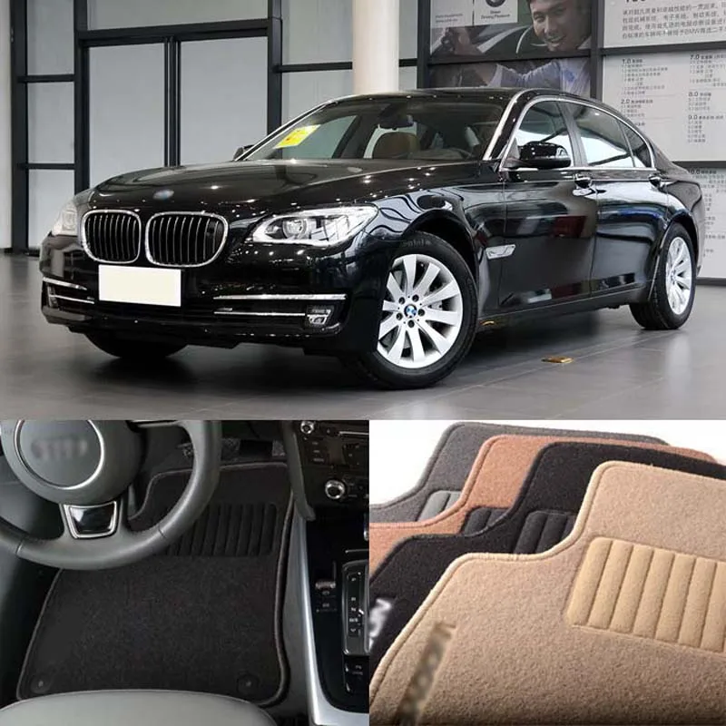 5pcs Premium Auto Fabric Nylon Anti slip Floor Mats Carpet For BMW 7