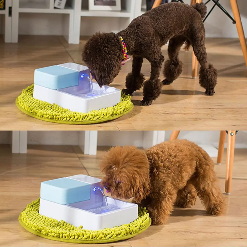 

1.8L LED Automatic Pet Water Drink Fountain With UV Sterilization Purification Filter For Cat Dog