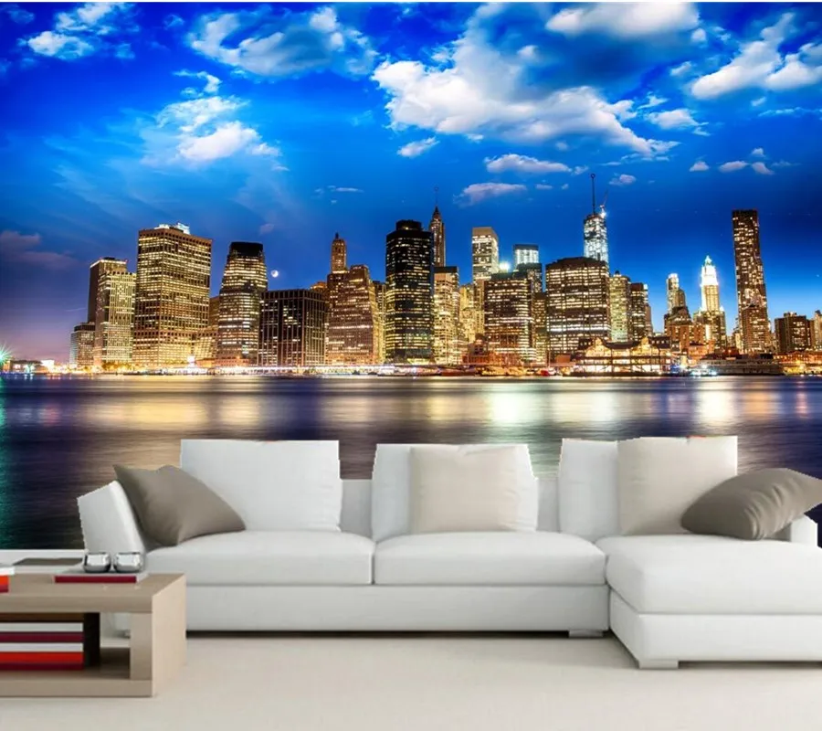 

Custom Modern skyscrapers in New York wallpapers,living room sofa TV wall bedroom photo mural wallpaper papel de parede