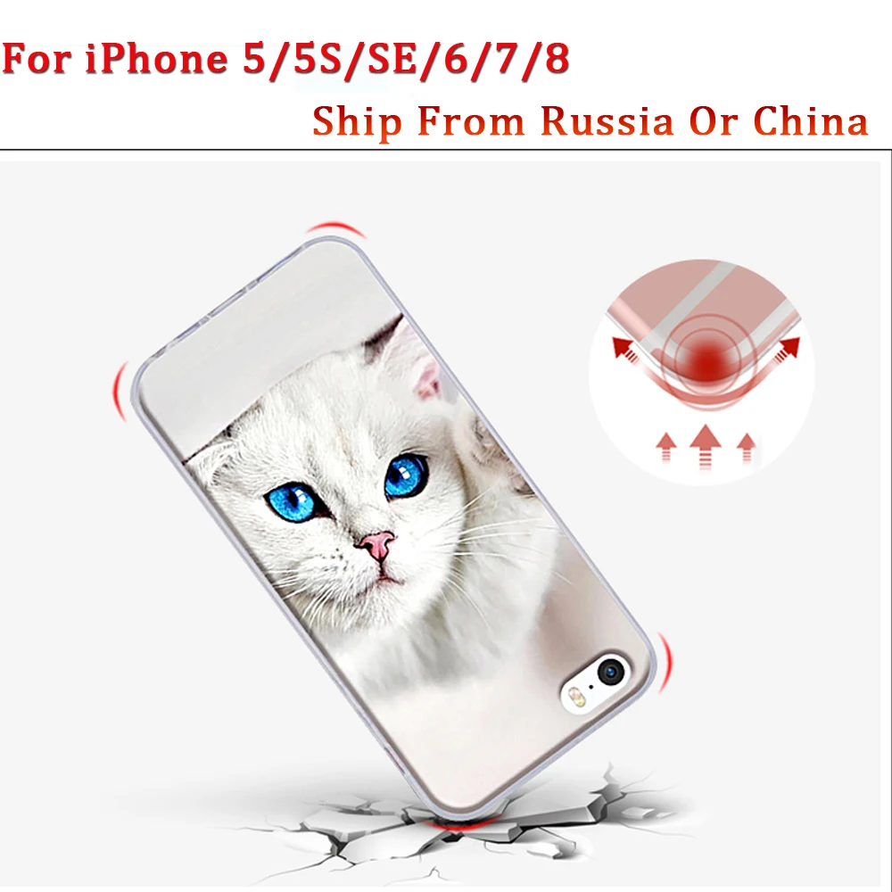 Чехол для Iphone 5 5s SE 6 6s 7 8 силиконовый чехол милый 3d из ТПУ iphone чехол|Бамперы| |