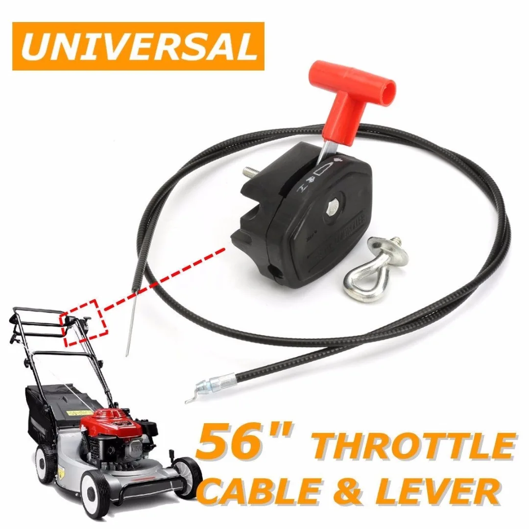 New 56'' Lawn Mower Throttle Cable Switch Lever Control Handle Kit