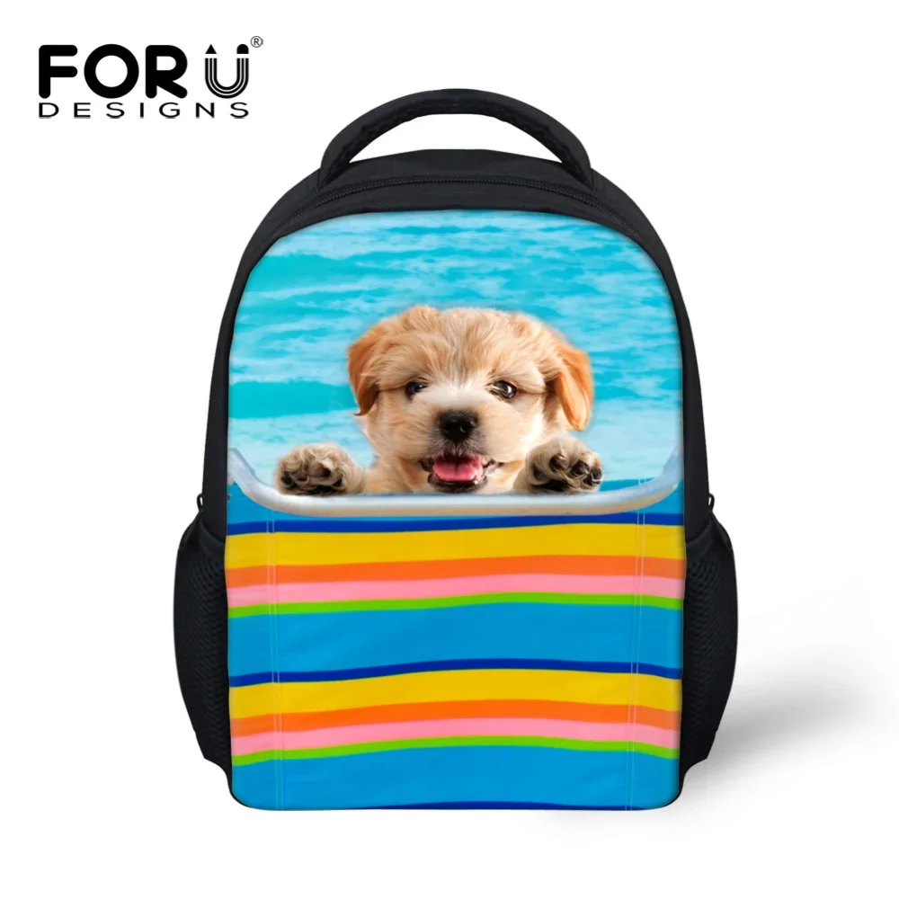 French Bull Dog Printing School Bag for Kids Cute 12inch Children Bag