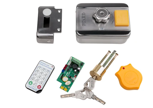 

FCL-918H direct factory KKmoon Kit Electric Door Lock Access Control System + Push Button + 1*Remote Controller Fail Sec
