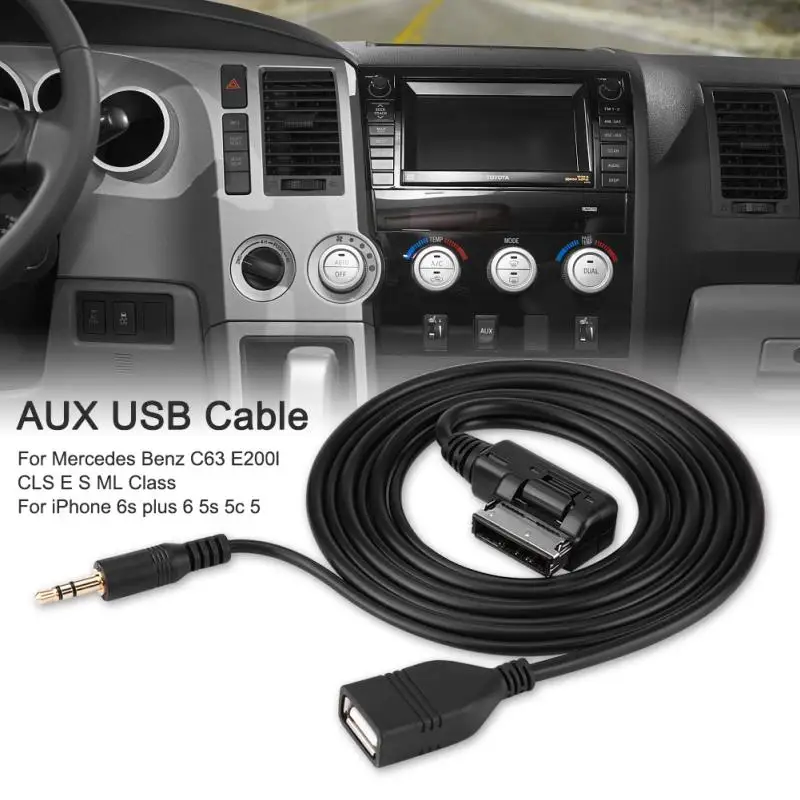 Автомобильный аудиокабель AUX USB адаптер для Mercedes Benz C63 E200l CLS E S ML класс автомобиля USB порт araba aksesuar автомобильные аксессуары