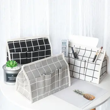 

Cotton Linen Tissue Box Multifunctional Desktop Pumping Napkin Paper Holder Waterproof Paper Towel Case Storage Bag
