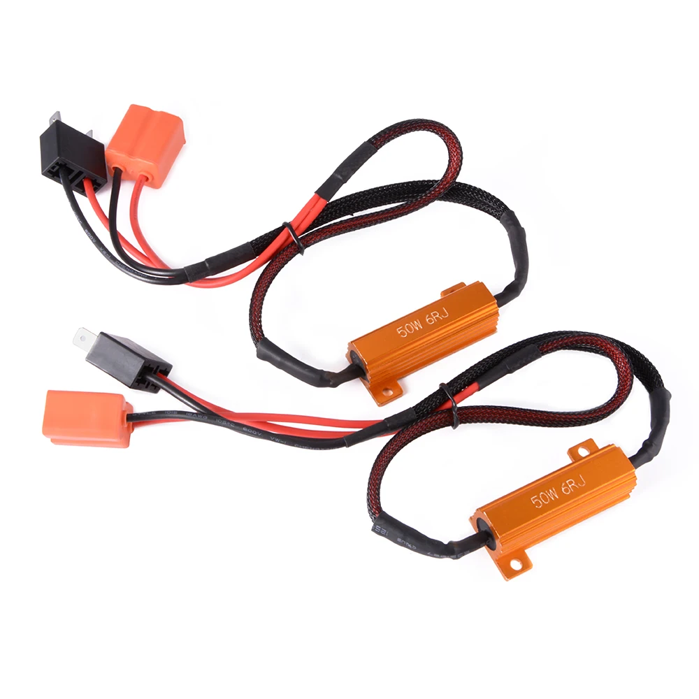 2Pcs H7 Car Turn Signal LED Light CANBUS Resistor 50W 6ohm 9V-14V for BMW MA963 | Автомобили и мотоциклы