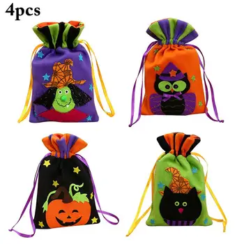 

Halloween Candy Bag Decorative Candy Drawstring Bag Treat Goodie Bag Party Favor Bag