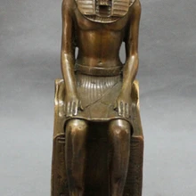 Песня voge gem S2659 " Китайский Бронзовый Медный Резные Сидя Египетского Тутанхамона Статуя Скульптура