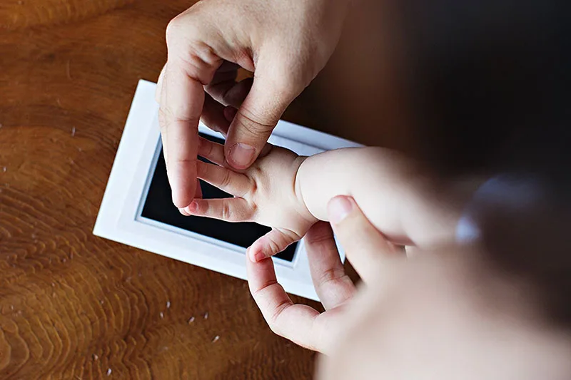 Детские сувениры товары Младенцы Handprint след Inkpad фоторамка для детей DIY Inkless чернил Pad литейные формы игрушка для новорожденных