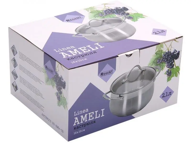 Кастрюля REGENT INOX, AMELI, 2,1 л
