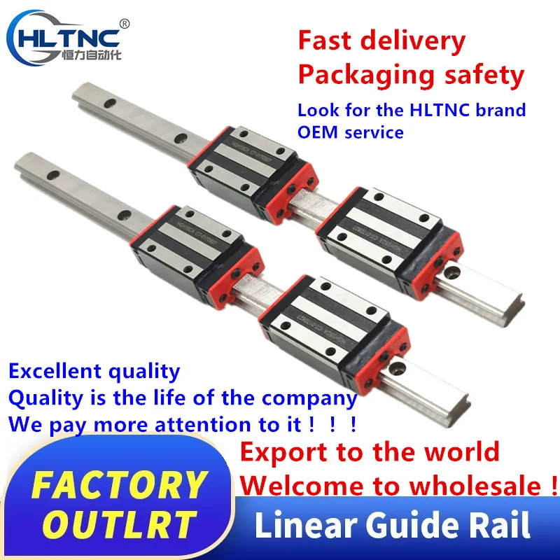 

NEW CNC Linear Guideway Rail HGR20 -L 600/1000/1750mm Linear Rail with 14x HGH20HA