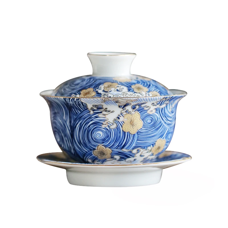 TANGPIN цветные эмали керамический гайвань чашка ручной работы фарфоровая чашка chawan китайский чайный набор кунг-фу 150 мл