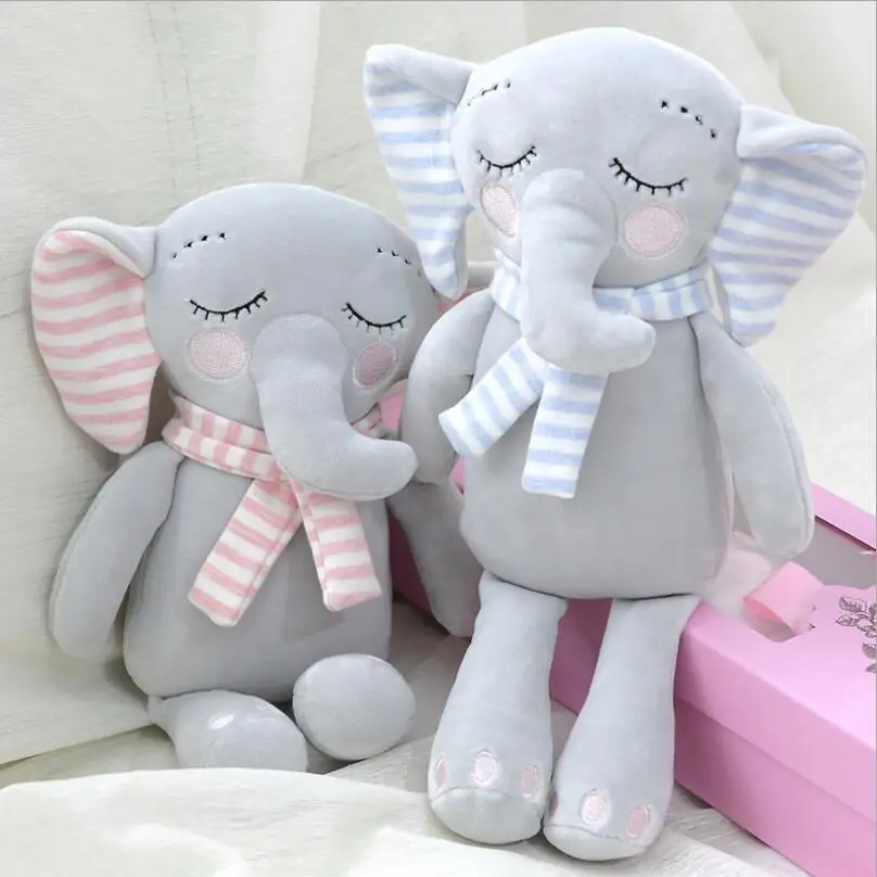 New Sleeping Small Elephant Plush Toy Stuffed Plush Doll Soft Soothing Doll Best Gift for Baby