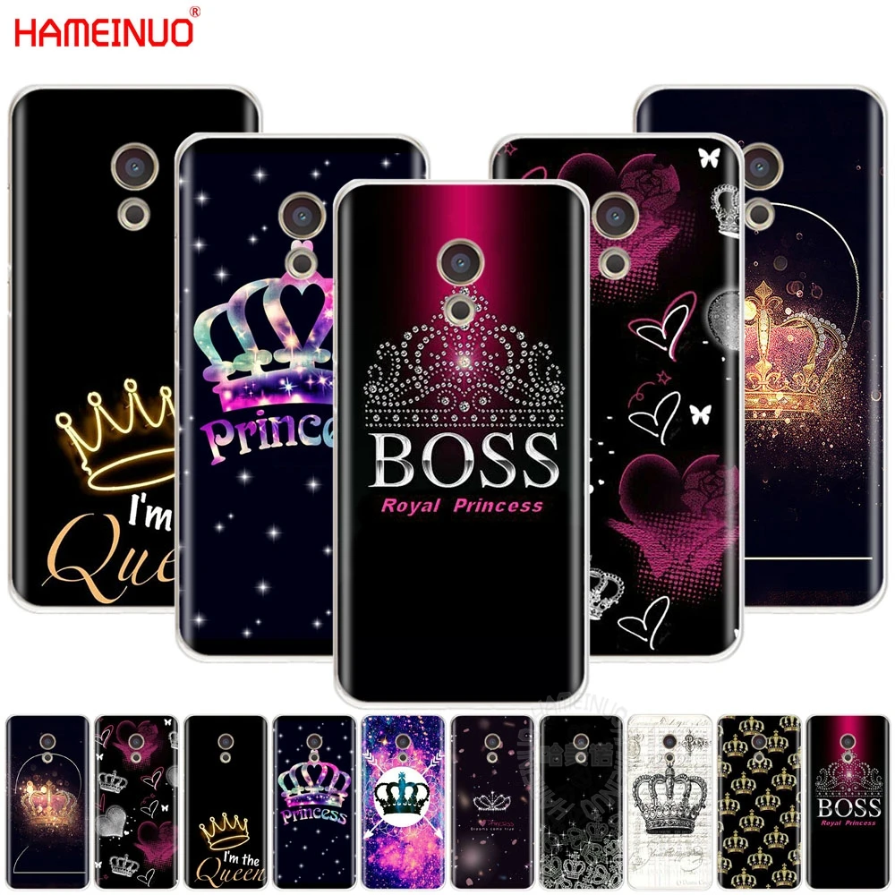 

HAMEINUO Fashion Queen Crowns Cover phone Case for Meizu M6 M5 M5S M2 M3 M3S MX4 MX5 MX6 PRO 6 5 U10 U20 note plus