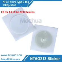 Ntag213, NFC наклейки подходят для всех NFC enable Device RFID этикетки, NFC label-1000pcs