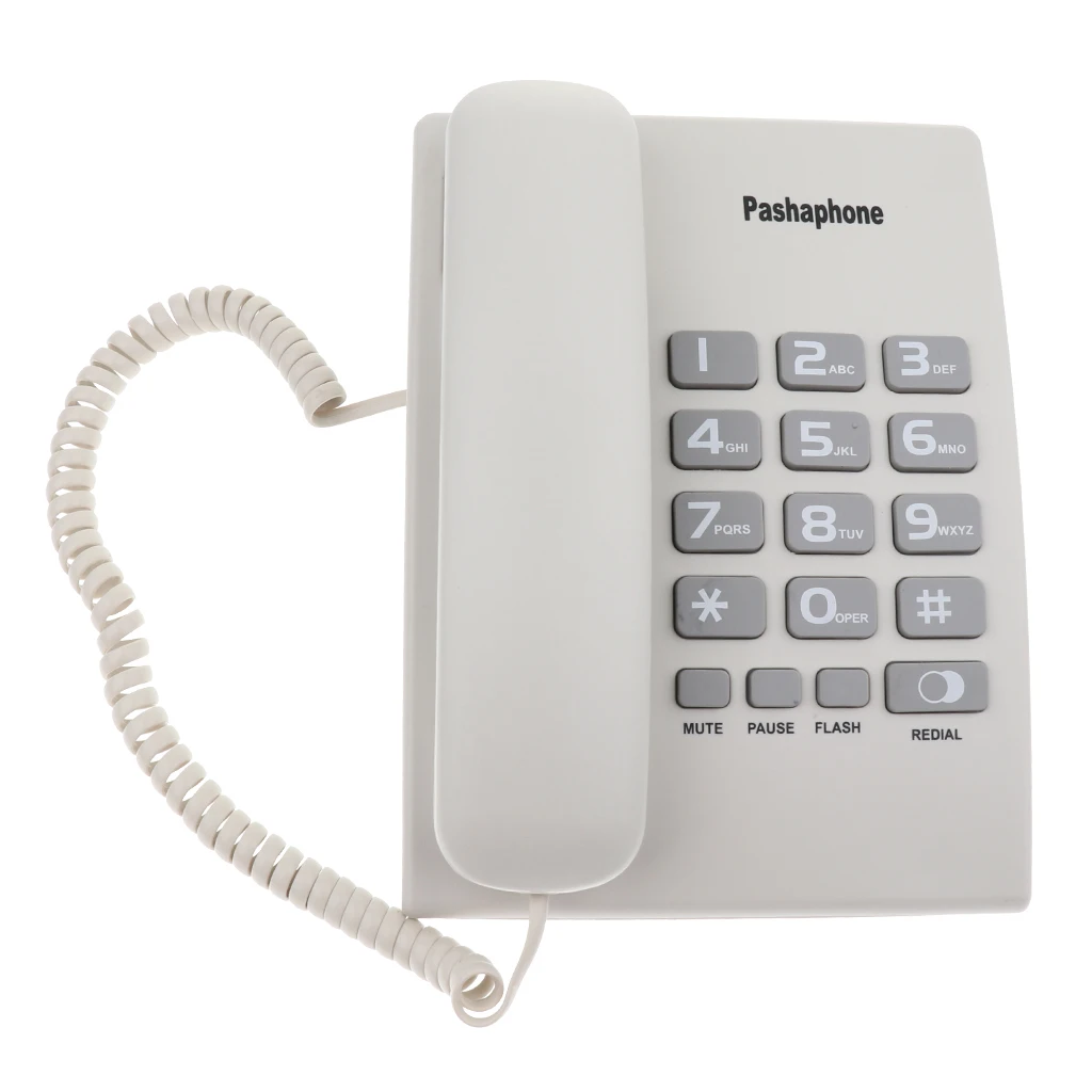 Teléfono Fijo de doble puerto con cable para colgar en la pared, teléfono  de negocios con cable para el hogar|Teléfonos| - AliExpress
