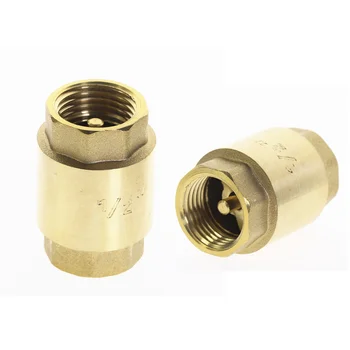 

1pc New DN15 1/2'' NPT Brass Thread In-Line Spring Check Valve 200WOG